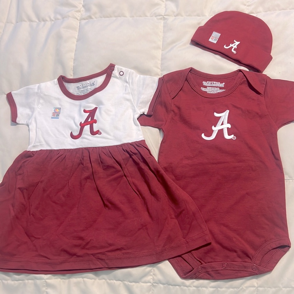Boy girl twin matching Alabama outfits 3-6 month